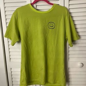 Neon green t shirt.